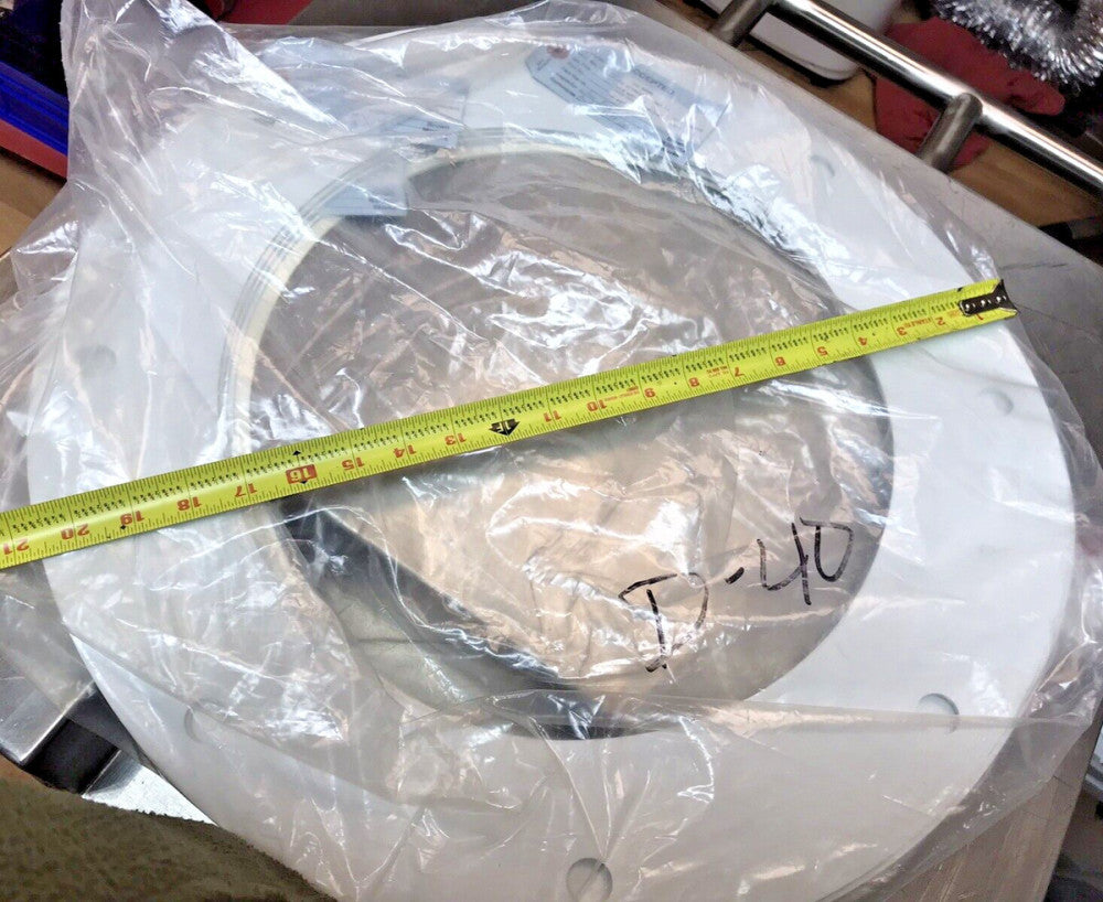 Buna-N White Flange Gasket 14"ID x 20-5/8"OD with 8-bolt holes