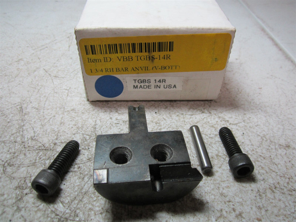 TGBS-14R 1-3/4" Right Hand V-Bott Bar Anvil