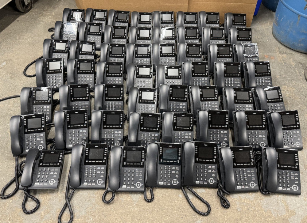 NEC DT800 IP Phone ITY-8LCGX-1(BK) DT820 Color Business Gigabit VoIP Lot of 55