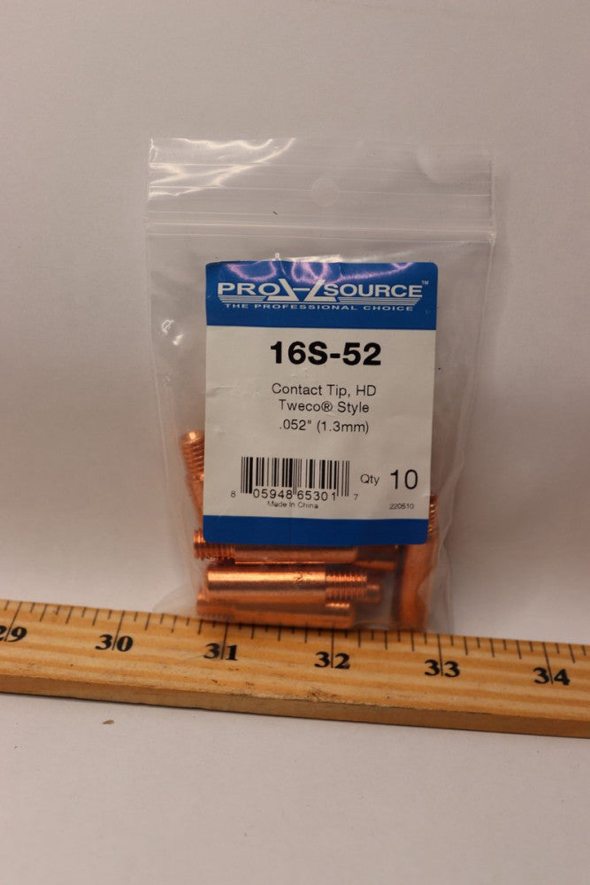 (10-Pk) Pro Source 16S Series Standard Contact Tip 0.052"L x 0.064"ID 16S-52