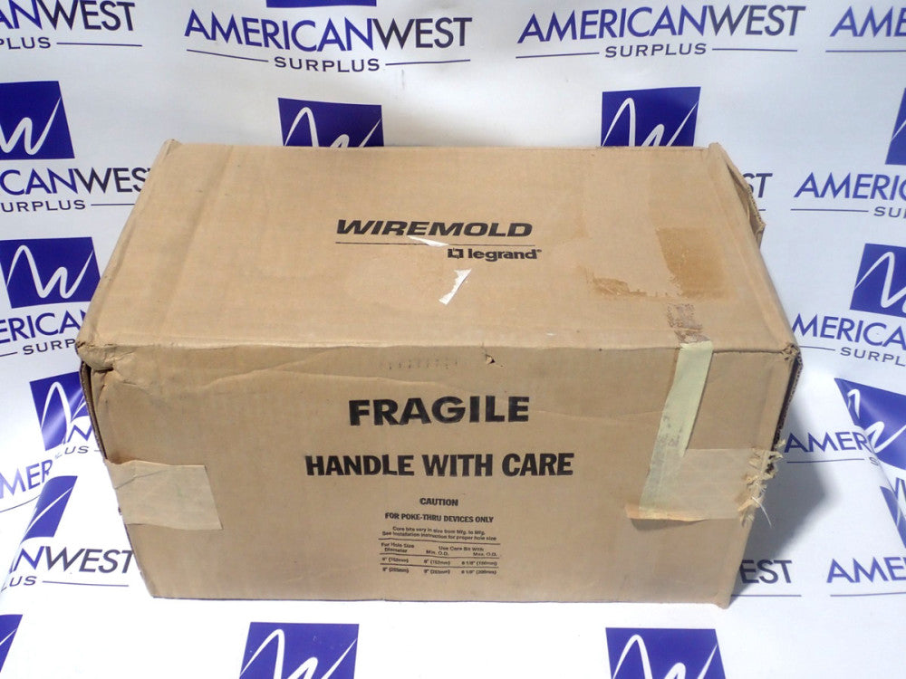New Legrand Wiremold 8ATC2PAL 8" Prewired Poke-Thru Assembly W/ Surface Cover