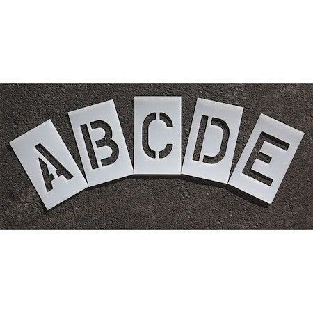 Rae Stl-116-8025 Pavement Stencil,2 In,Alphabet Kit,1/16