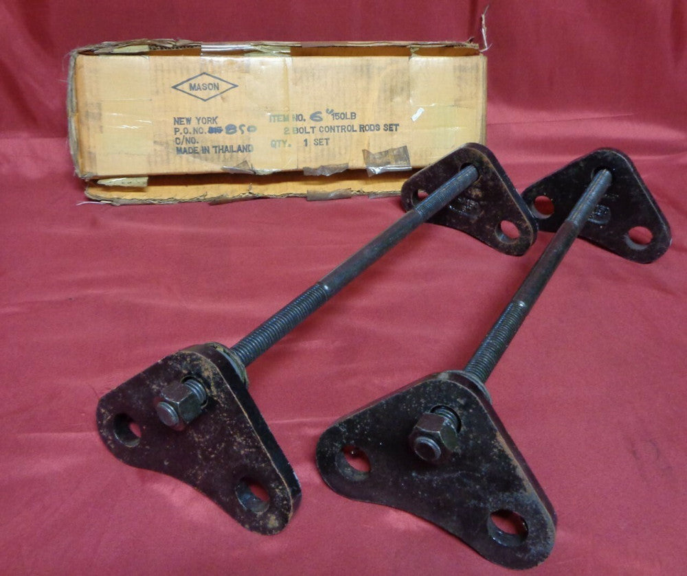 SET of Two (2) Mason 6" PIPE EXPANSION JOINT CONTROL BLACK ROD SET - NEW in BOX