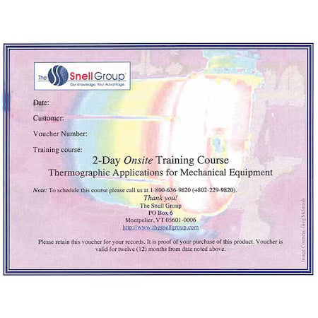 THE SNELL GROUP SNELL-2D-ON-MECH Thermography Training,Onsite,Mechanical