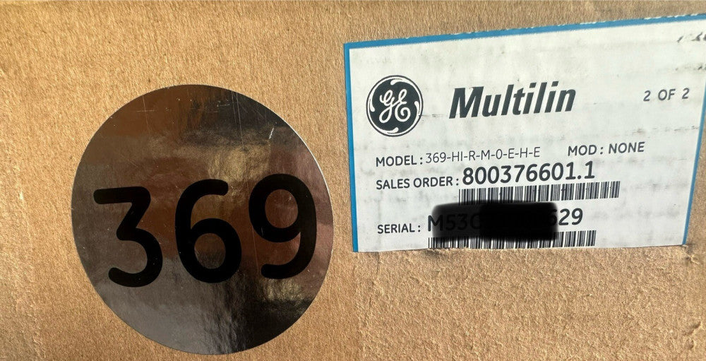 New In The Box 369-HI-R-M-0-E-H-E by GE Multilin Motor Management Relay 369