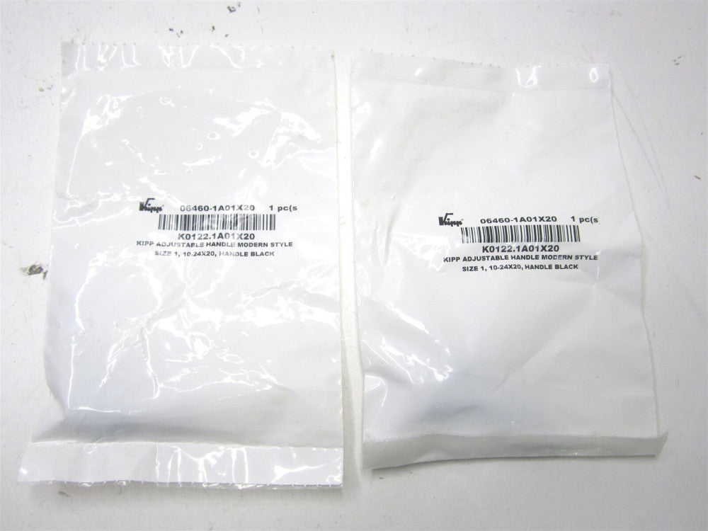 Kipp (K0122.1A07X20) #10-24 Black Adjustable Clamping Handle - Lot of 2 