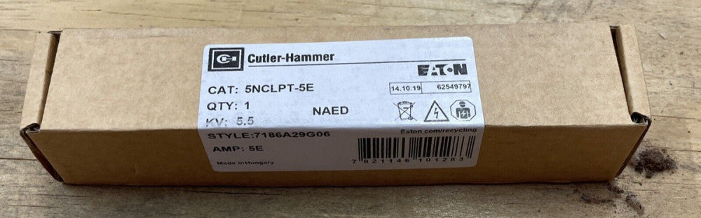 NOS Eaton 5NCLPT-5E Medium Voltage Fuse 5e Amp 5.5kv