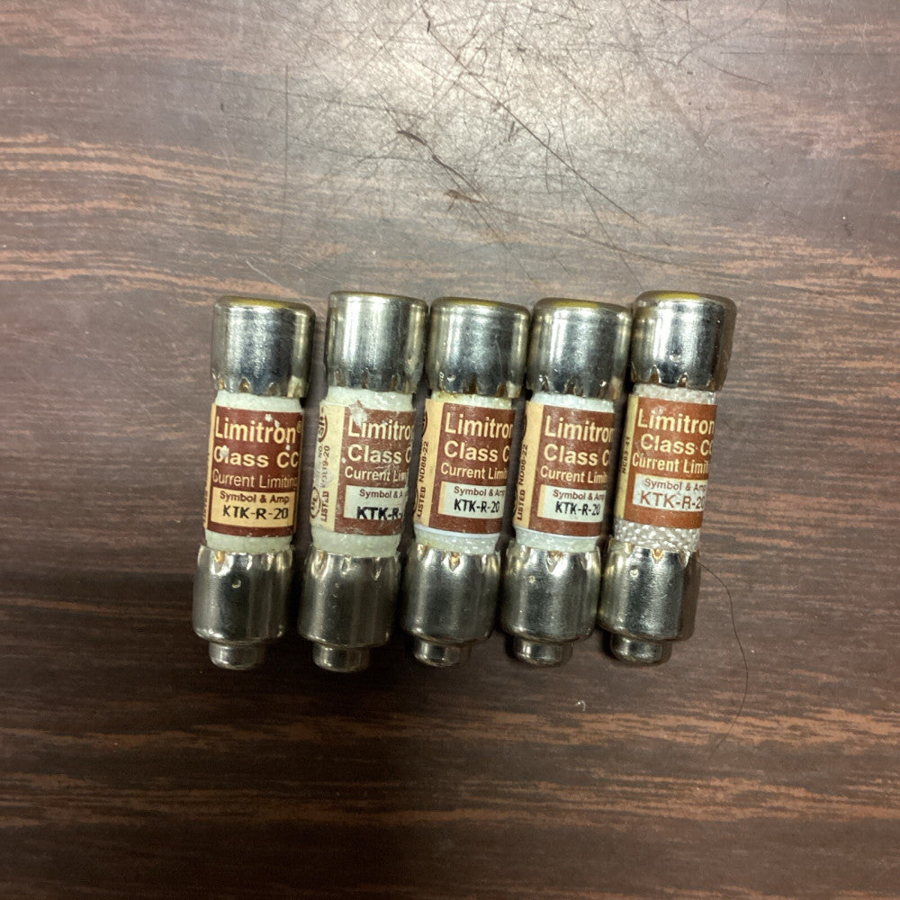 Bussman, Limitron Class CC, KTK-R-20, 600V 20A Lot Of 5