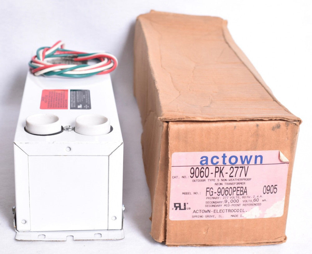 Actown 9060-PK-277V Outdoor Type 5 Weatherproof Neon Transformer  FG-9060PEBA