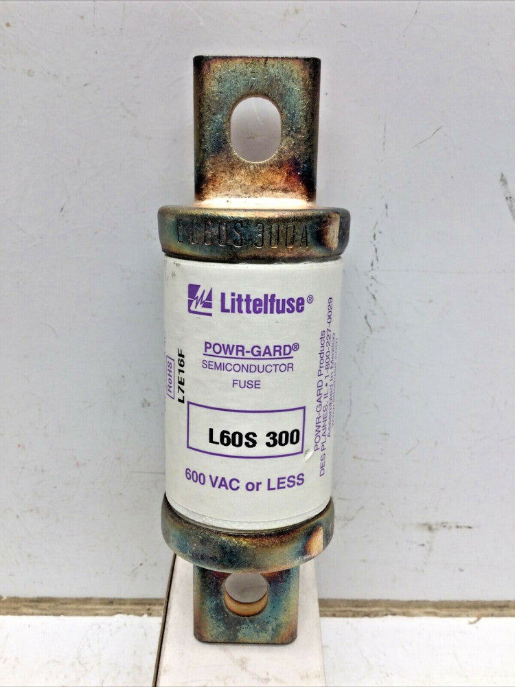LITTELFUSE L60S 300 POWR-GARD SEMICONDUCTOR FUSE 300 AMP 600VAC