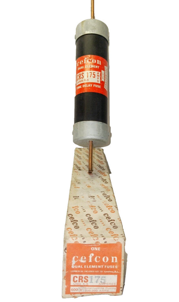 NEW CEFCON 175 AMP DUAL-ELEMENT TIME-DELAY FUSE 600 VAC  CRS-175