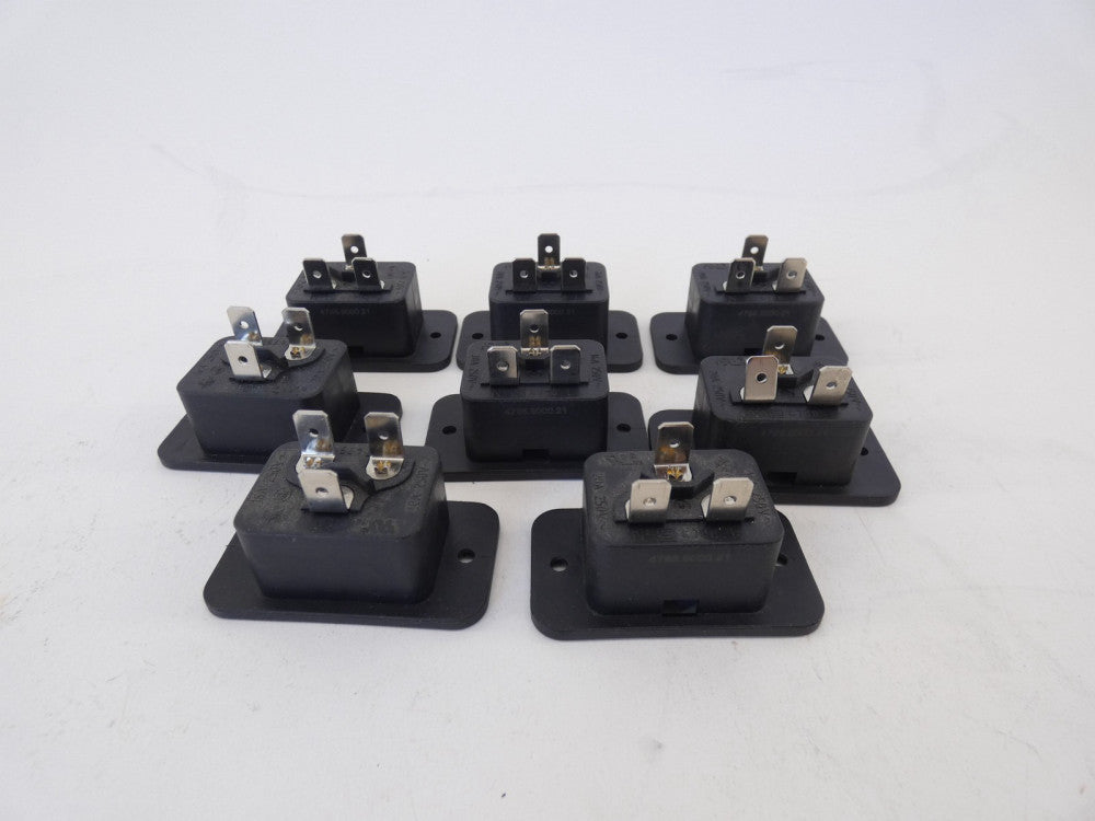 *Lot of 8* Schurter 4798.9000.21 Power Entry Connector Receptacle Black 250V ...