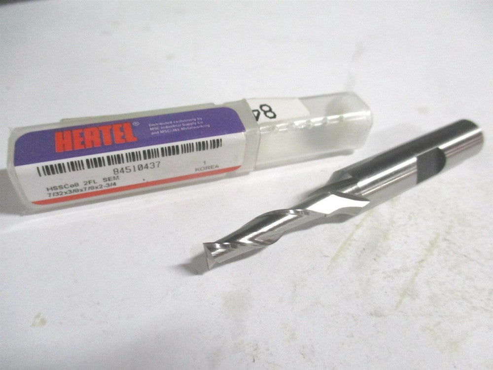 (E299914088) 7/32" x 7/8" x 3/8" x 2-3/4" OAL Cobalt 2 Flute RH Square End Mill 