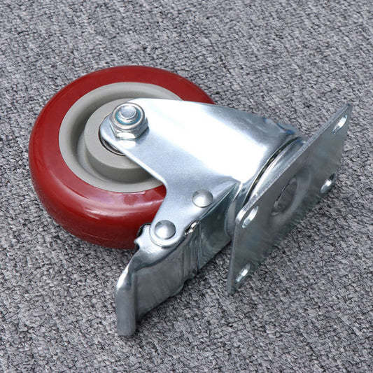  2 Pcs Brake Casters Glide Wheel Wood Working Equipment Heavy Duty Wheels Swivel