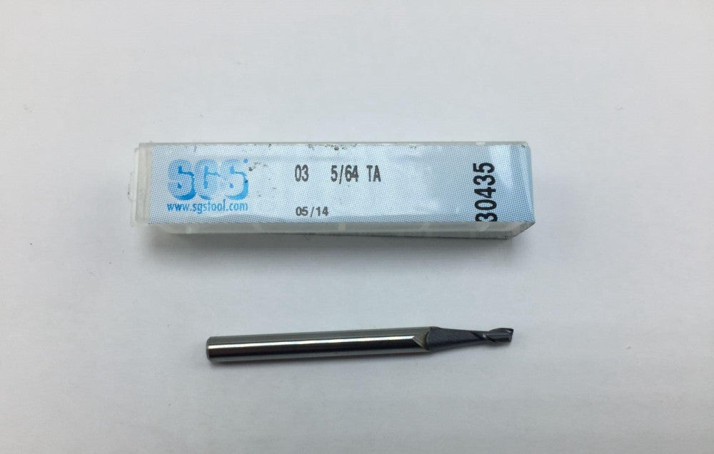 NEW SGS 30435 NEW SGS 2FL CARBIDE SQUARE END MILL 5/16IN PN# 30435 