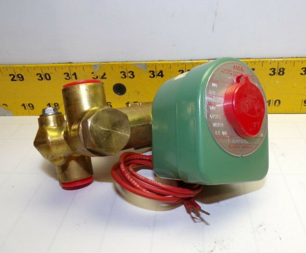 NEW ASCO 3-WAY BRASS SOLENOID VALVE 120 VAC COIL 1/4" NPT 20 WATT  830082RF 