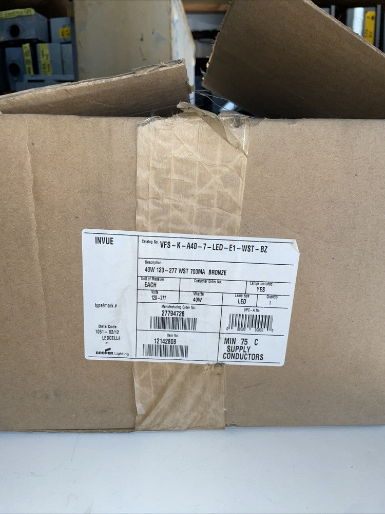 1- New Old Stock! COOPER LIGHTING   VFS-K-A40-7-LED-E1-WST-B2 120/277 40W LED