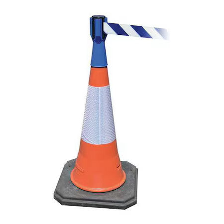 Tensabarrier Tc114-23-Max-No-D1x-C Retractable Barrier Tape, Blue, 156 In Length