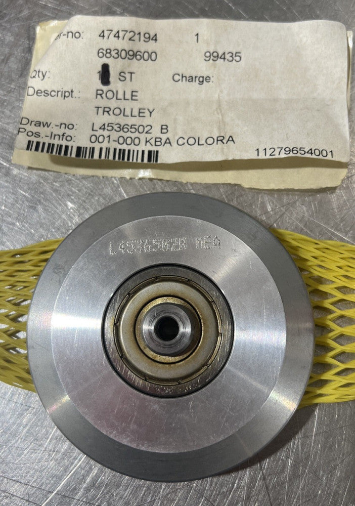 KBA COLORA Rolle trolley With SKF 6300-2Z Bearing Nos Surplus