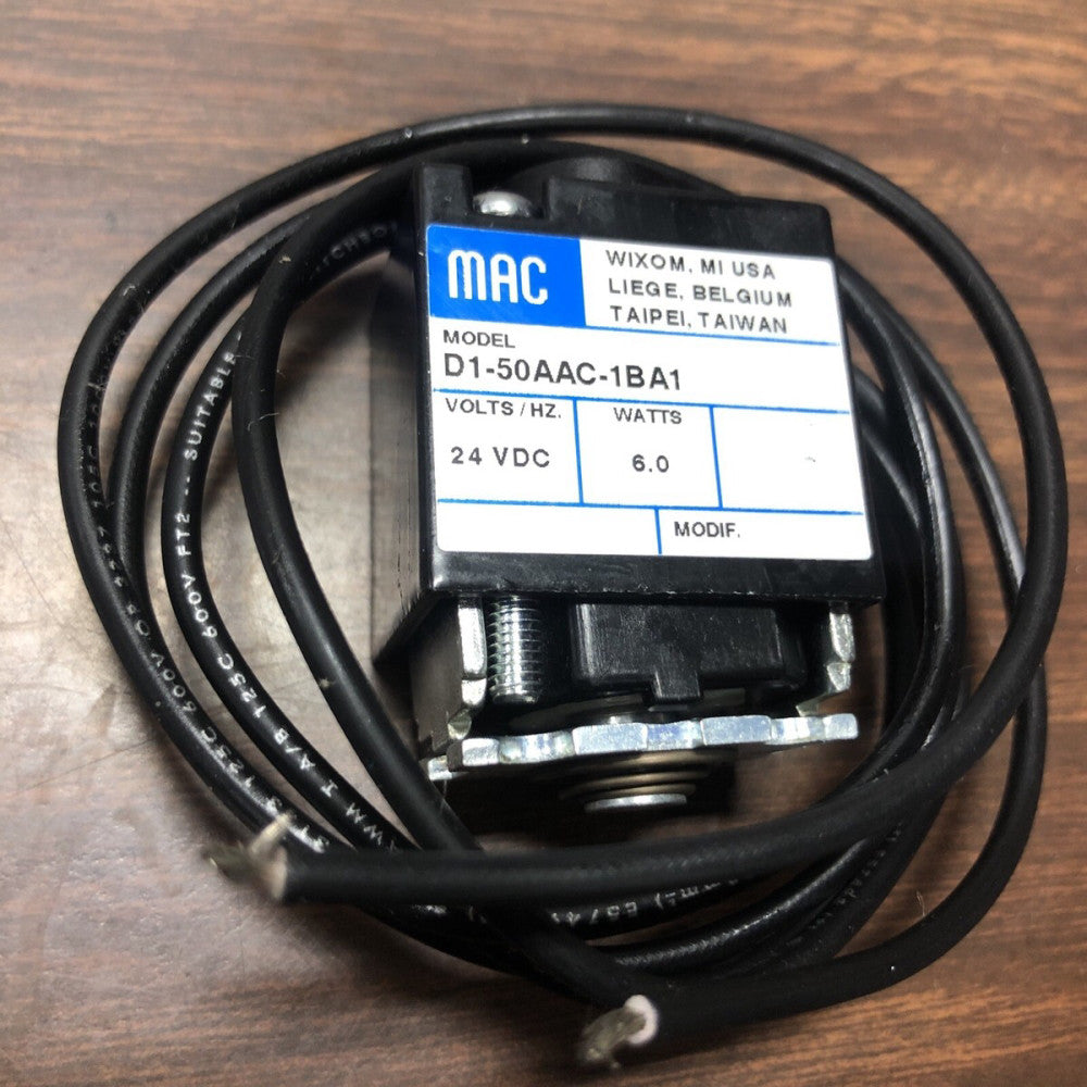 MAC D1-50AAC-1BA1  Solenoid Valve 24VDC 6.0 Watts