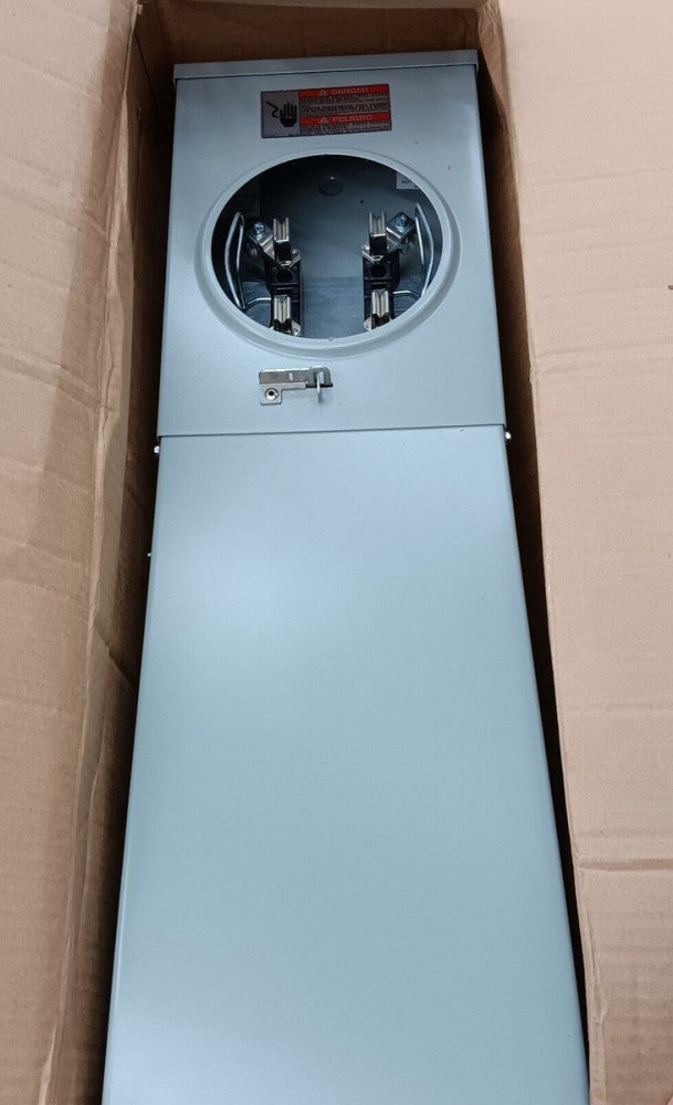 NEW EATON CHR9N9NKNS 125 AMP PEDESTAL MOUNTED POWER METER RINGLESS 120/240V 1Ø