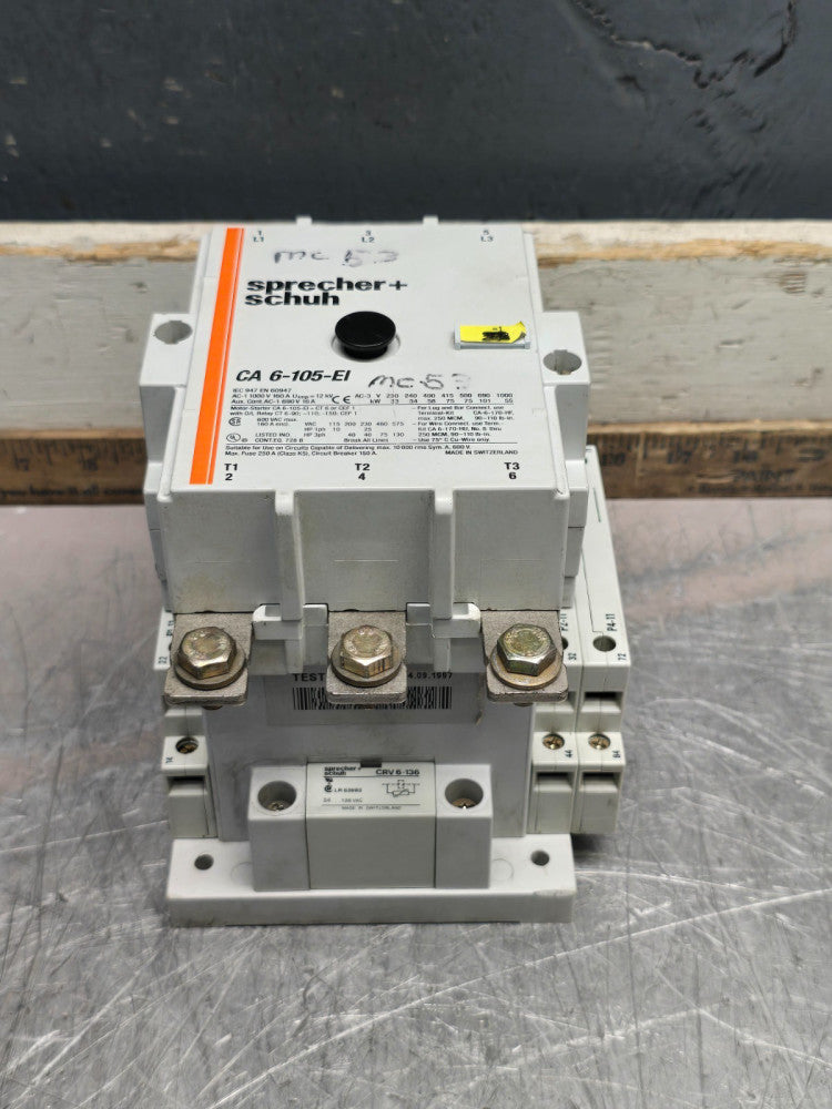 SPRECHER SCHUH, CA6-10-EI, 110/120V COIL, 100HP@575V, CONTACTOR, MAKE OFFER!