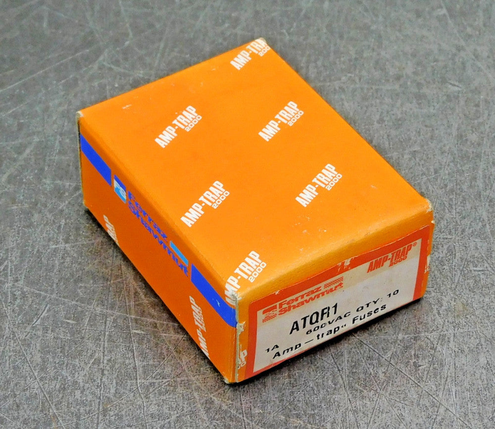 Ferraz Shawmut ATQR1 Time Delay Amp-Trap Fuse 600V AC 1A Lot of Ten (10)