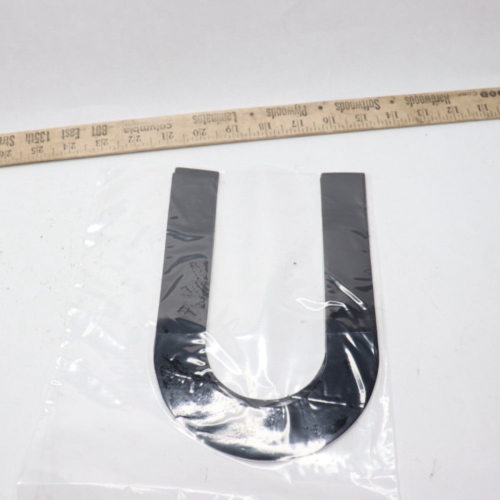 (10-Pk) Letter Label U Non-Reflective Gothic Die Cut Black 8"