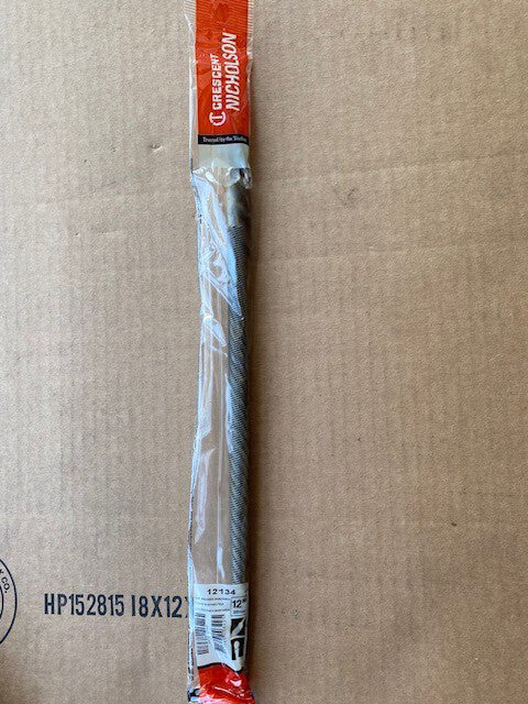 Nicholson 12" Long, Bastard Cut, Round American-Pattern File Single Cut, Tang