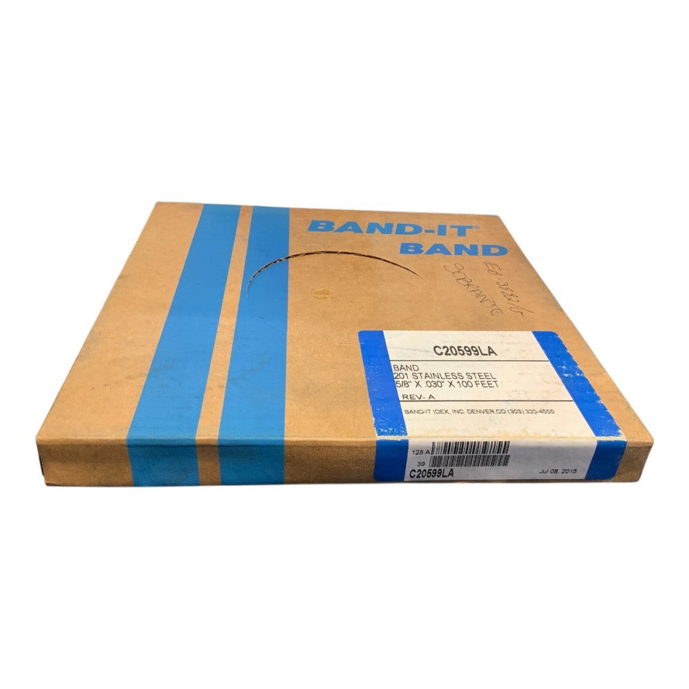 (100ft Box) BAND-IT C20599LA Stainless Steel Banding Strapping Clamp 5/8" Width