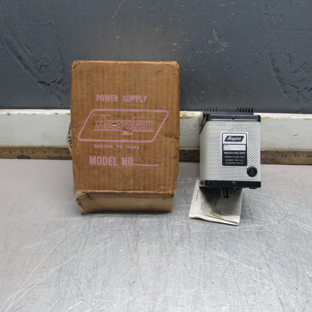 NEW! ACOPIAN 24J200 , REGULATED POWER SUPPLY, 8-PIN, NOS! MAKE OFFER!