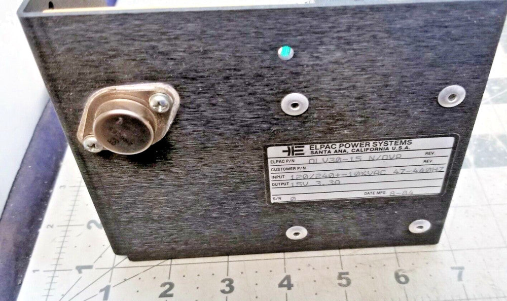 Elpac Power Systems OLV 30-15 120~240, 15 Volts 3.3 Amps Out [D1B5]