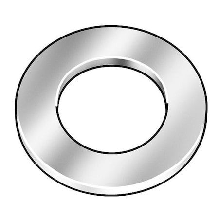 Zoro Select Wasb#10Rz Flat Washer, For Screw Size #10 ,Steel Zinc-Plated
