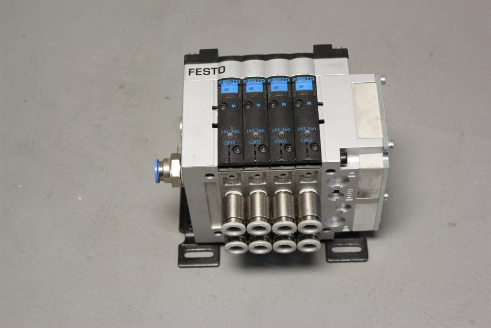 FESTO SOLENOID VALVE MANIFOLD WITH 4 VALVES CPV14-GE-MP-4