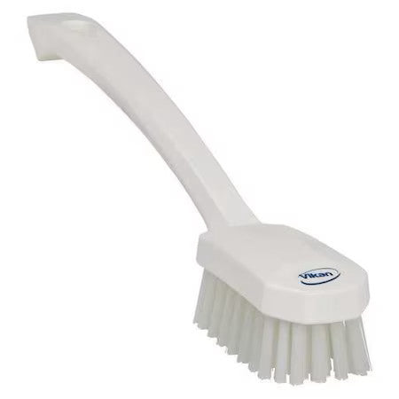 Vikan 30885 1 37/64 In W Scrub Brush, Medium, 7 45/64 In L Handle, 3 In L