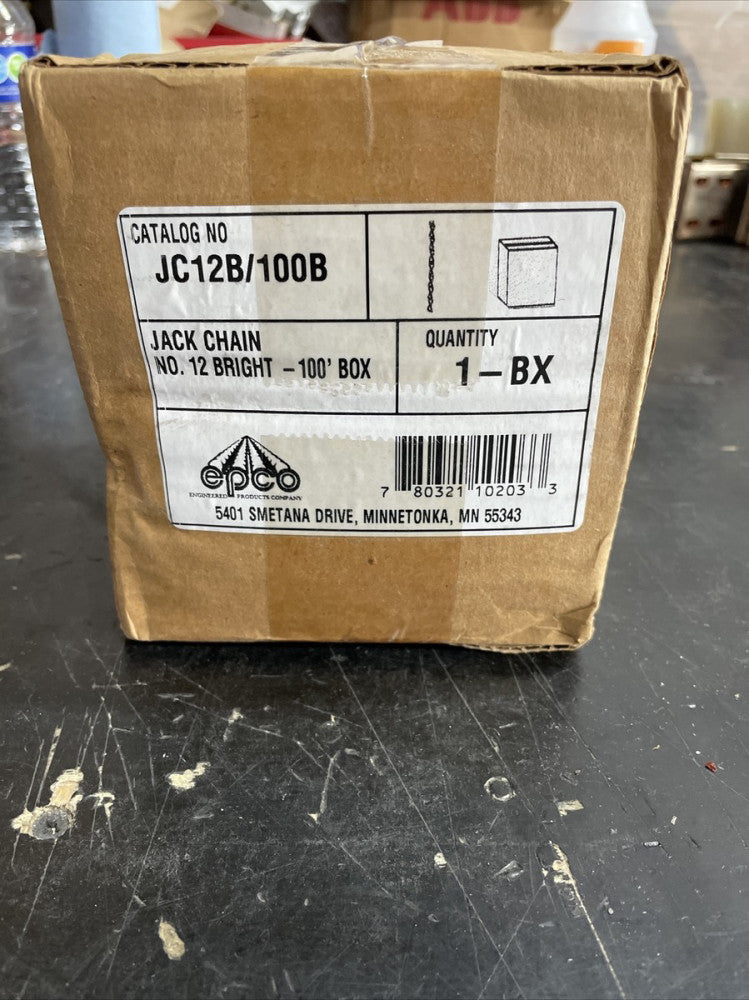 1- New in Box! EPCO JC12B/100B JACK CHAIN 100FT