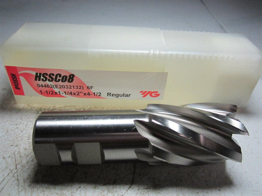 YG-1 (04462) E2032132 1-1/2 x 1-1/4 x 2 x 4-1/2 6 Flute HSS Square End Mill