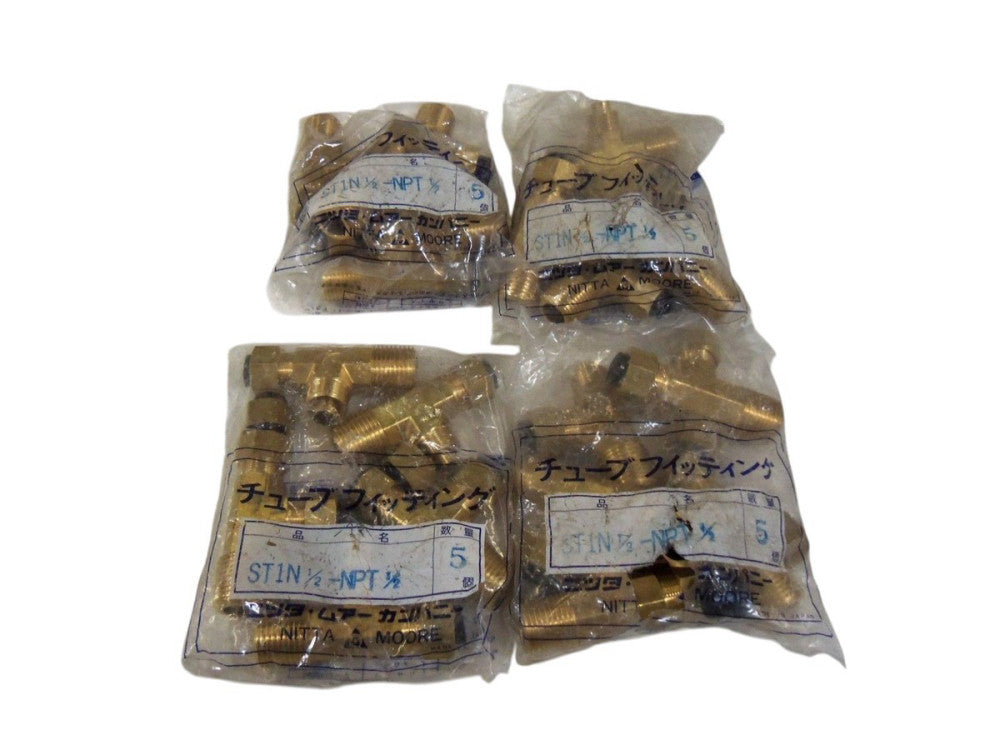 LOT OF 20 NITTA MOORE FITTING ST1N1/2-NPT1/2 NSMP