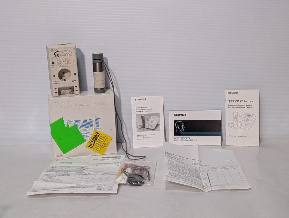 Siemens Servox Inton Digital Electronic Speech Device w Dual Charging Station
