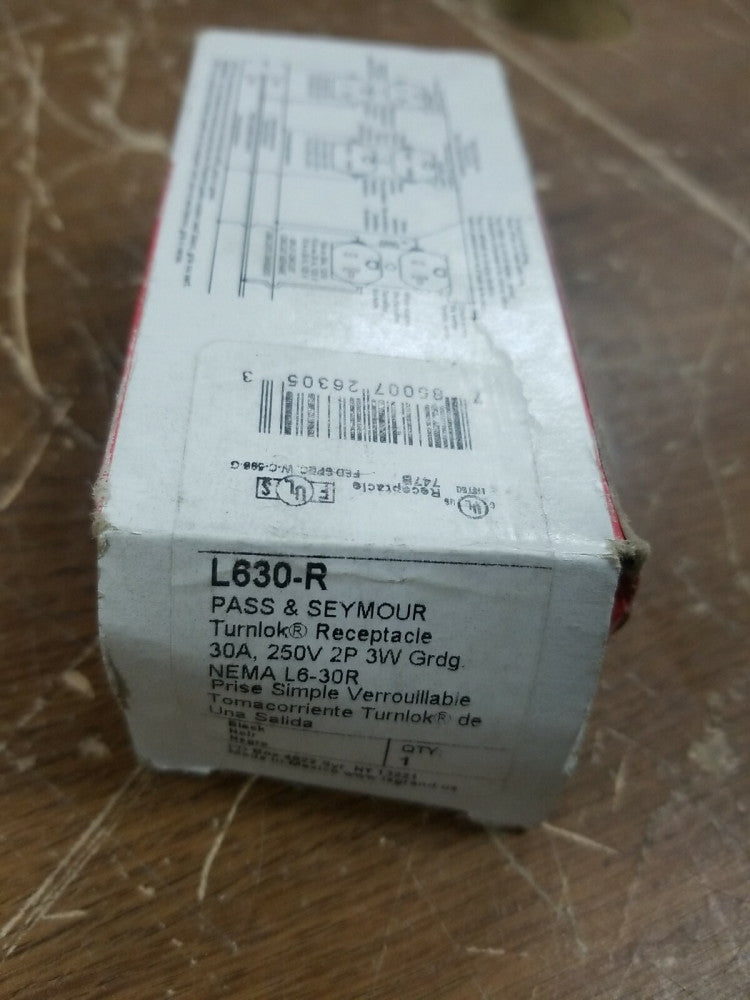 NOS P&S L630-R 30A 250V turnlok Receptacle 