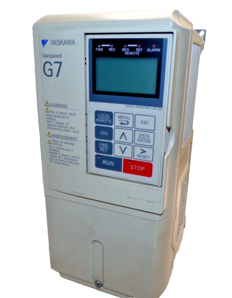 YASKAWA 1 HP G7 VARISPEED VFD DRIVE 480 VAC  CIMR-G7U40P7