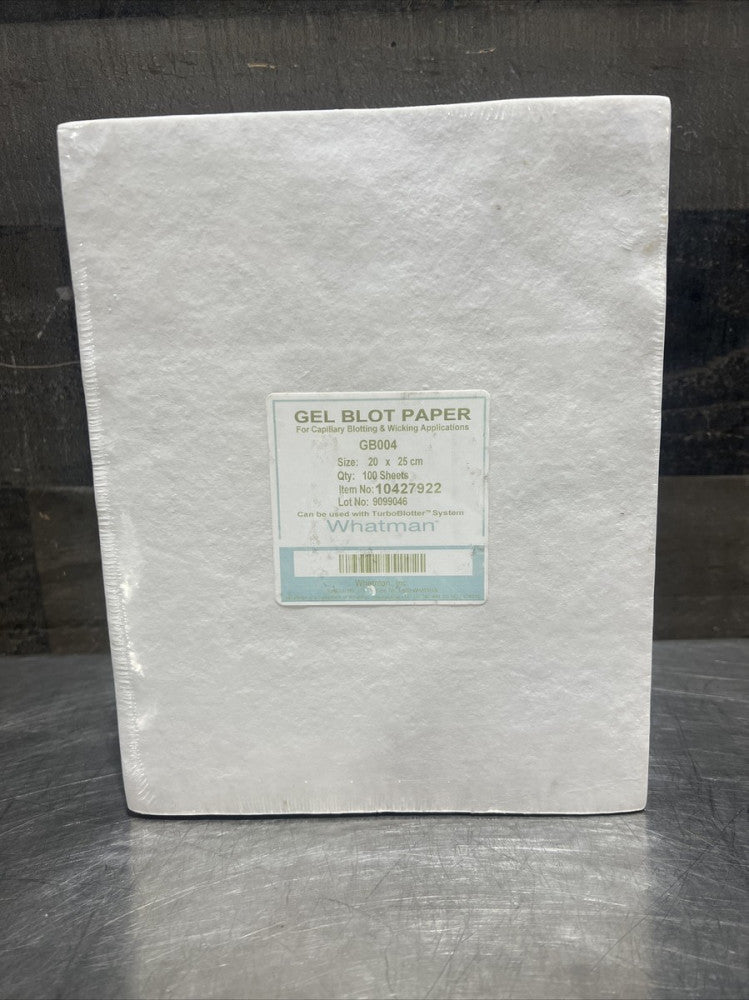 NOS 10427922 GE Healthcare Whatman GB004 Gel Blotting Paper 20 x 25cm 100 pieces