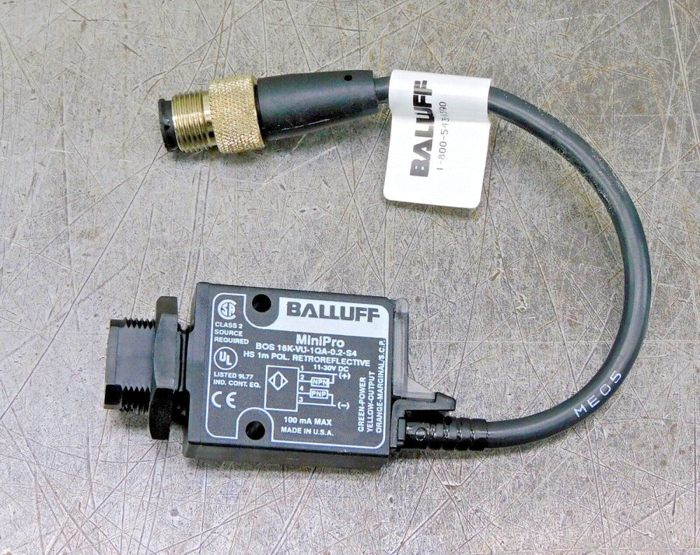 Balluff BOS-16K-VU-1QA-0.2-S4 MiniPro Photoelectric Light Emitter Sensor BOS00R3