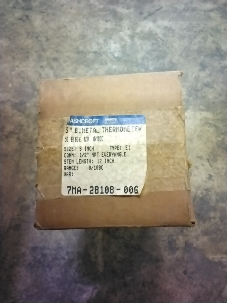 ASHCROFT 50 EI 60 E 120 0/100C 5" Bimetal Thermometer, Sealed