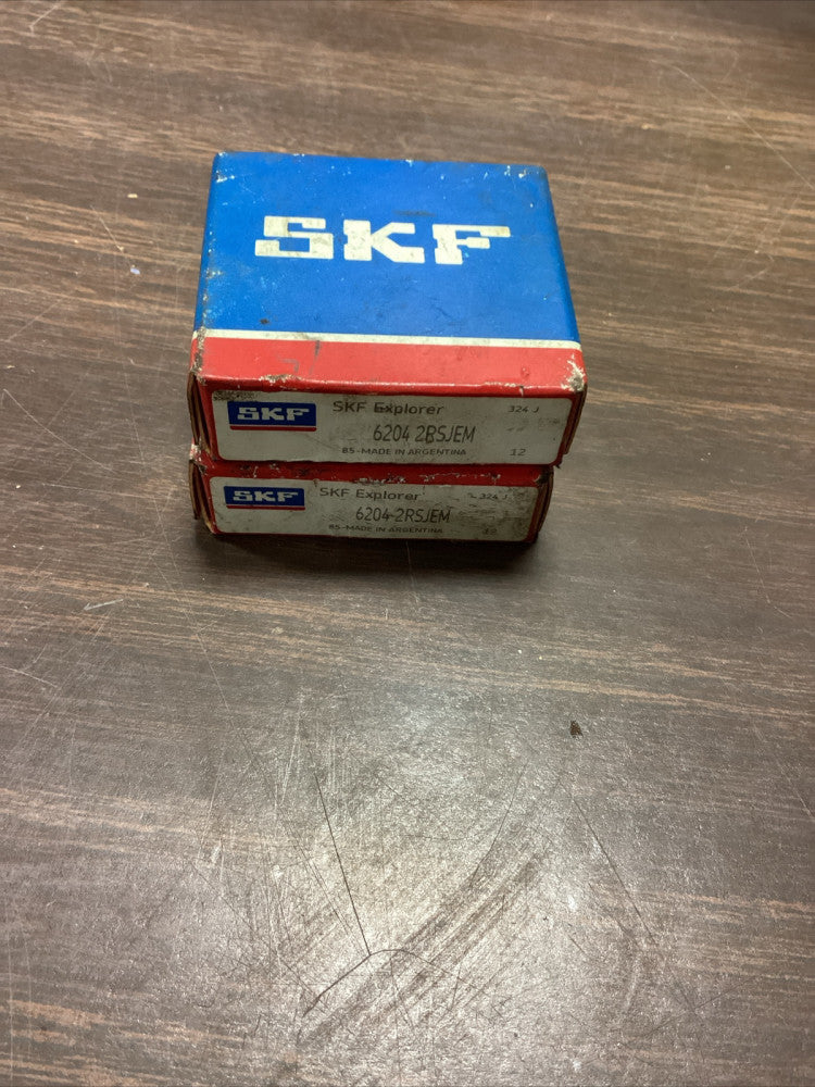 2 Pack SKF 6204-2RSJEM Deep Groove Ball Bearing 20 X 47 X 14 MM