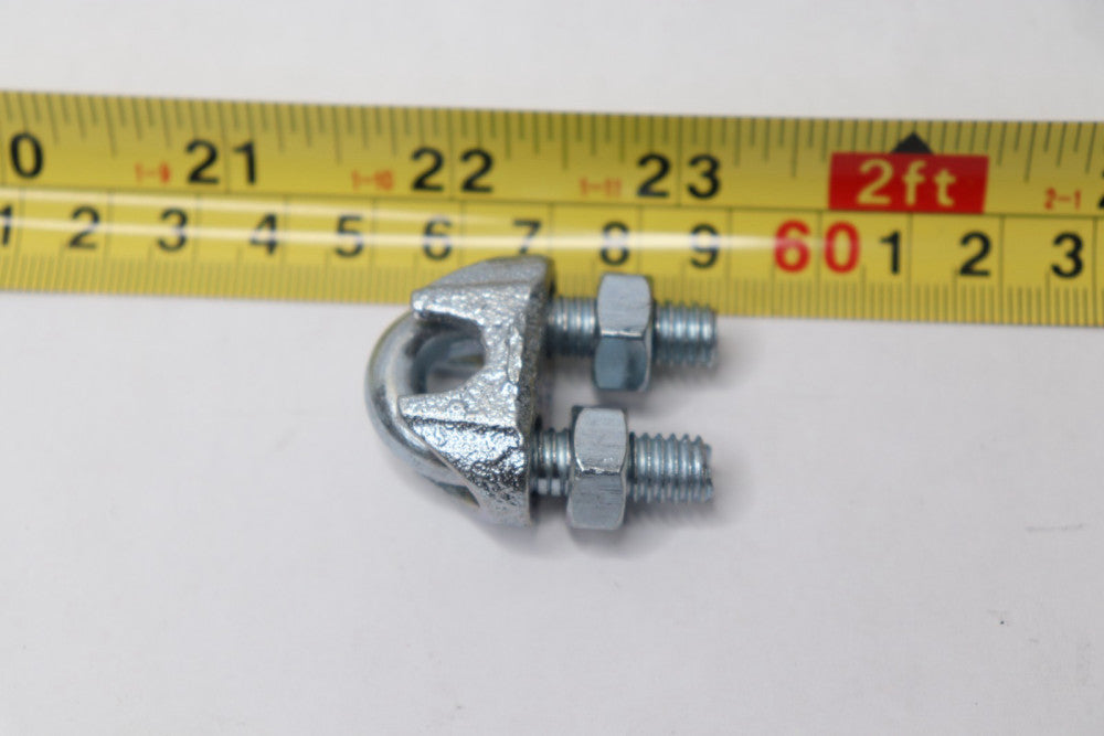 (20-Pk) Wire Rope Clip Zinc Plated Malleable 1/4" 51301061