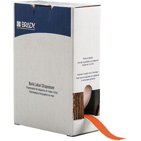 Brady Bm7c-1000-584-Or Label,1 In W,Outdoor,Orange