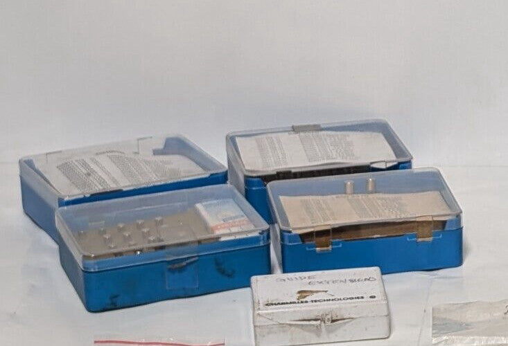 Lot of small Charmilles fuses: 2080506350, 850 3370 x 2, & guide extensions
