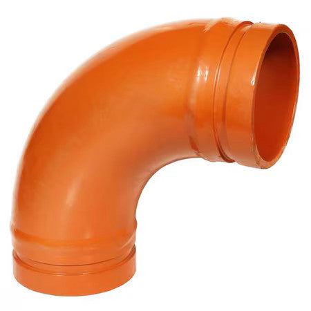 Gruvlok 0390014637 90 Long Radius Elbow,Ductile Iron, 4 In
