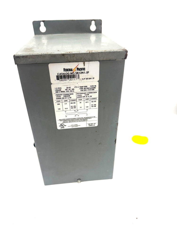 FEDERAL PACIFIC SB12N1.5F BUCK BOOST TRANFORMER